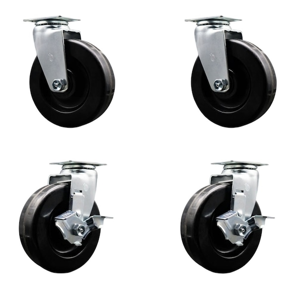 Service Caster Tool Box Caster Wheel Set 6'' Phenolic Swivel Casters, 4PK TOOL-SCC-20S620-PHB-2-TLB-2 - main